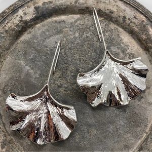 Silver Leaf Earrings - Anthropologie